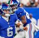 Jaxson Dart injury update: Harbaugh discusses QB’s knee problem as Giants blown away by Rams on MNF